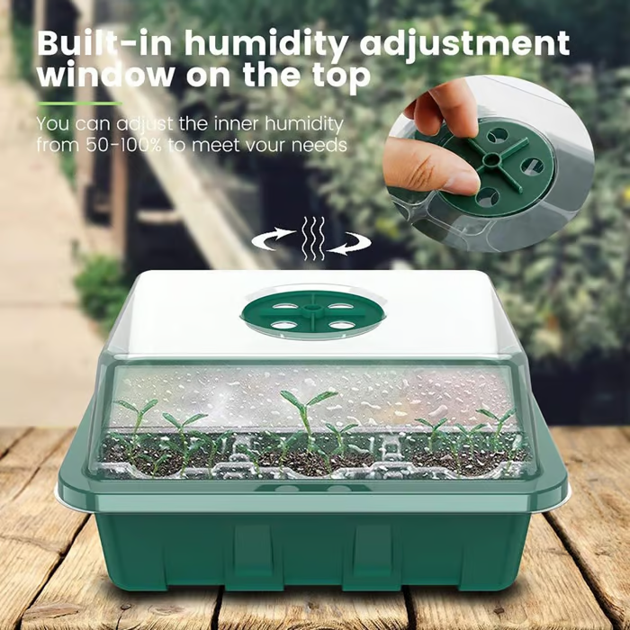 Spring Hot Sale 50%🌱Adjustable Humidity Seed Starter Trays with Grow Light